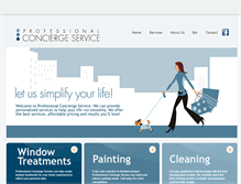Tablet Screenshot of professionalconciergesvc.com